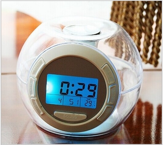 Creativity LCD Colorful Discoloration Alarm Clock Sound Electronic Perpetual Calendar Digital Clock