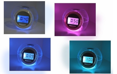 Creativity LCD Colorful Discoloration Alarm Clock Sound Electronic Perpetual Calendar Digital Clock