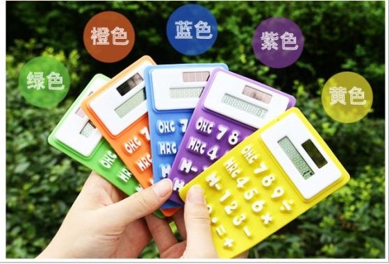 Creativity Slim Silica Gel Computer Silica Gel Electronic Solar Energy Calculator