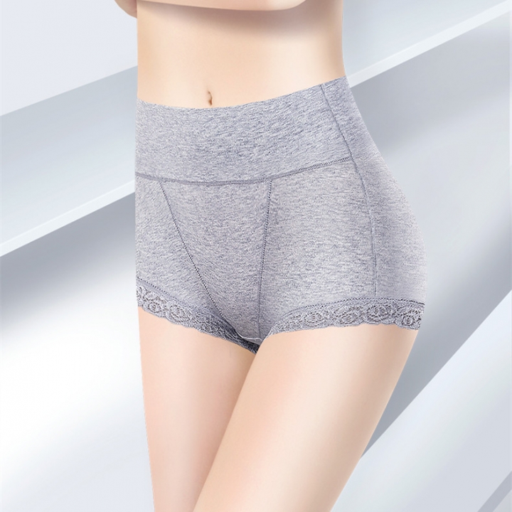 High Waist Cotton Lace Ms Sweat Absorption Breathable Triangular No trace Abdomen Underwear