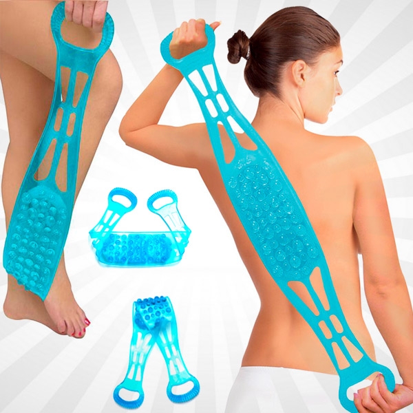 Dual Sided Back Scrubber Scrubber Take a Bath Massage Belt Bathroom Shoulder Straps