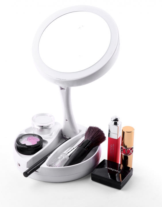 My FoldAway Multifunction Cosmetic Mirror Chargeable Table Lamp Double Mirror