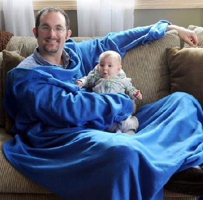 Creative   Coral Carpet Home Sleeping Blanket Lazy Plush Washable Snuggie Blanket With Sleeves