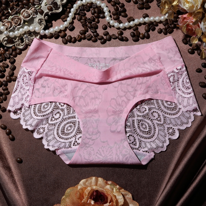 Ms Lace Lce Silk No Trace Underwear Seamless Ice Silk Breathable No Trace Underwear