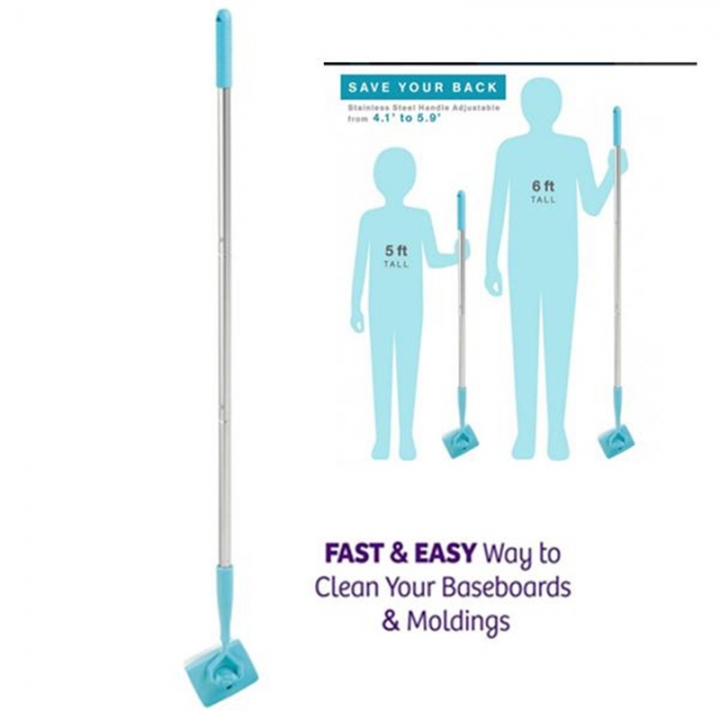 Hot Sale Baseboard Buddy House Cleaning Mop Simply Walk &amp;Glide Extendable Microfiber Dust