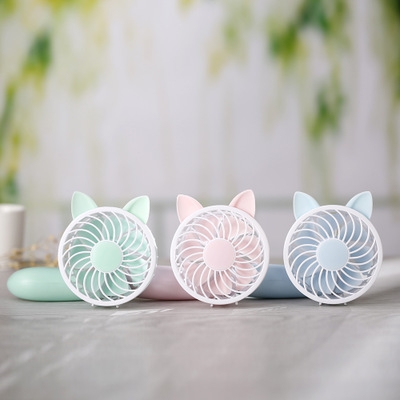 Creativity Barking Dog Fan Portable USB Mini Handheld Fan Student Office Desktop Fold Fan