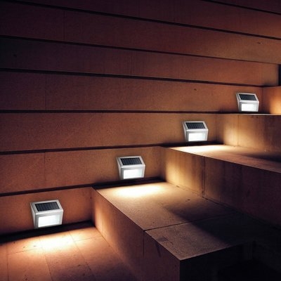 Solar Energy Garden Lights Outdoor Stainless Steel led Solar Energy Stair light Street light