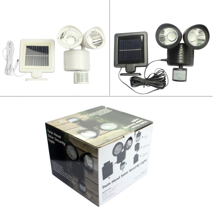 Solar light Household Human Body Induction Double Spotlights 22 LED Solar Energy Street light
