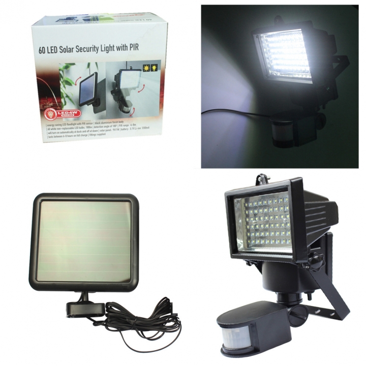 Household Solar light infrared Human Sensing Patio Aisle lights 60LED Patch Spotlights