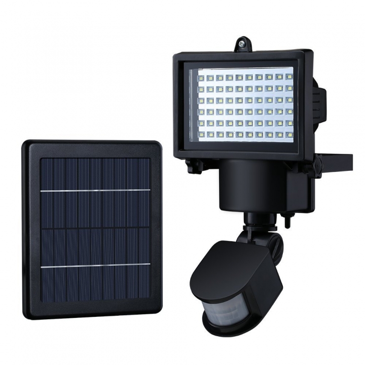 Household Solar light infrared Human Sensing Patio Aisle lights 60LED Patch Spotlights