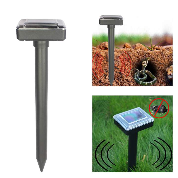 Solar Energy Mousetrap Insertion Ultrasound Pest Repeller Garden Paddy Snake