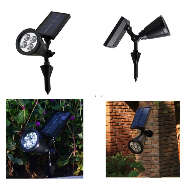 Outdoor Lawn lights Household Solar Energy Spotlight Insertion Garden Wall Garden Lights