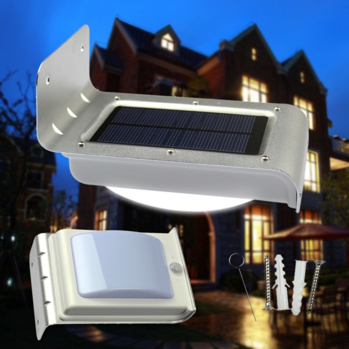 Human Sensing Solar Energy Wall lamp 16LED Outdoor Solar Energy Street light Household Garden lights