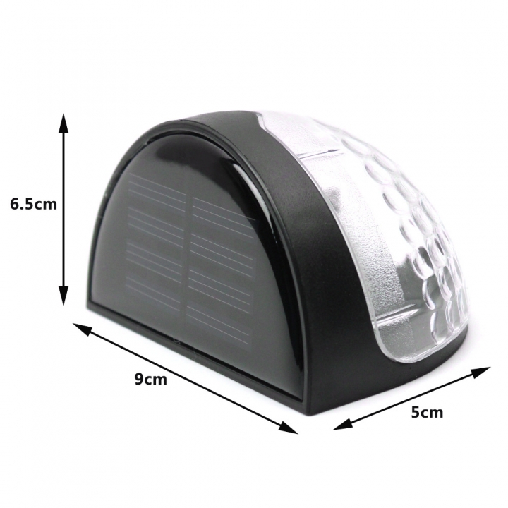 Solar Energy 6LED Wall lamp Outdoor Semicircle Garden Lawn Fence Lights