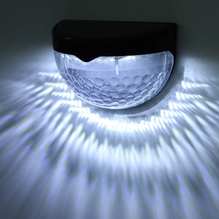 Solar Energy 6LED Wall lamp Outdoor Semicircle Garden Lawn Fence Lights