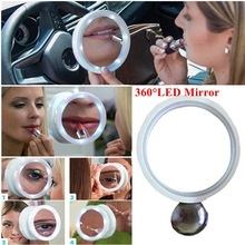 Swivel Brite Bathroom Makeup Mirror with LED lights 8 Times Magnified Beauty Mirror Sucker