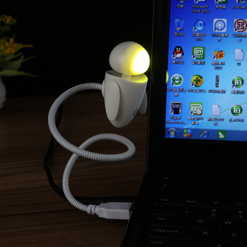 Mini Machine Doll Night light USB Cartoon Robot Keyboard light Creativity gift Led light