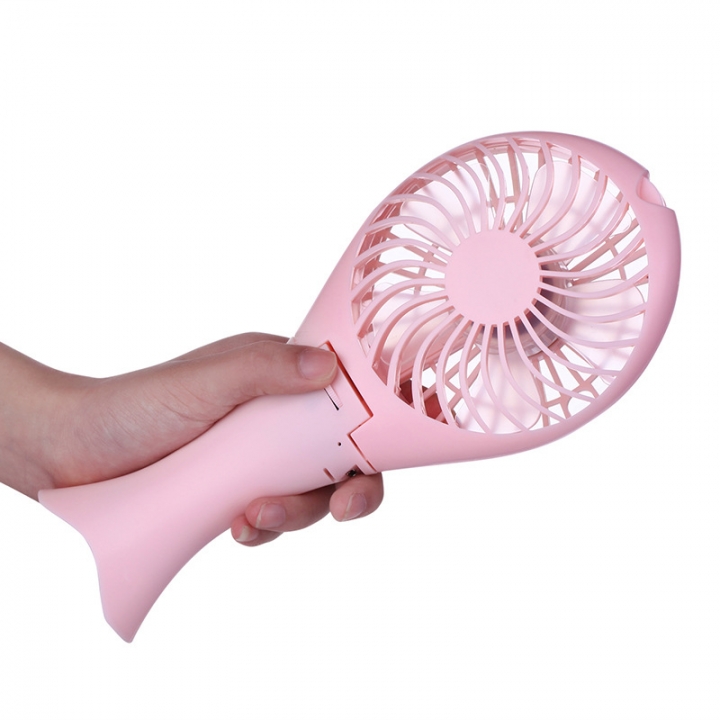 Mini Small Fan USB Mermaid Fan Creativity Handheld Charging Turn Leaf Fan