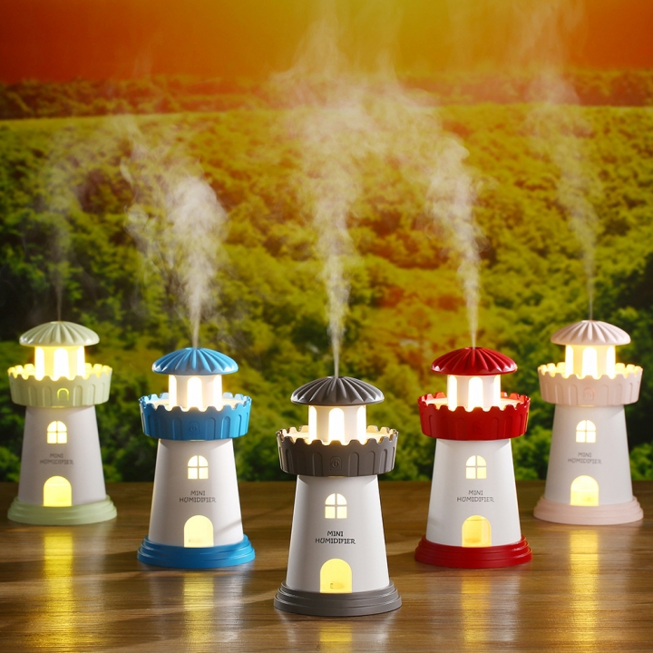 Creativity lighthouse Household Office Lovely Mini USB Humidifier Amount of fog Silent Humidifier