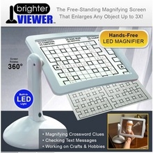 Brighter Viewer LED Magnifier Screen Magnifier With Light In White