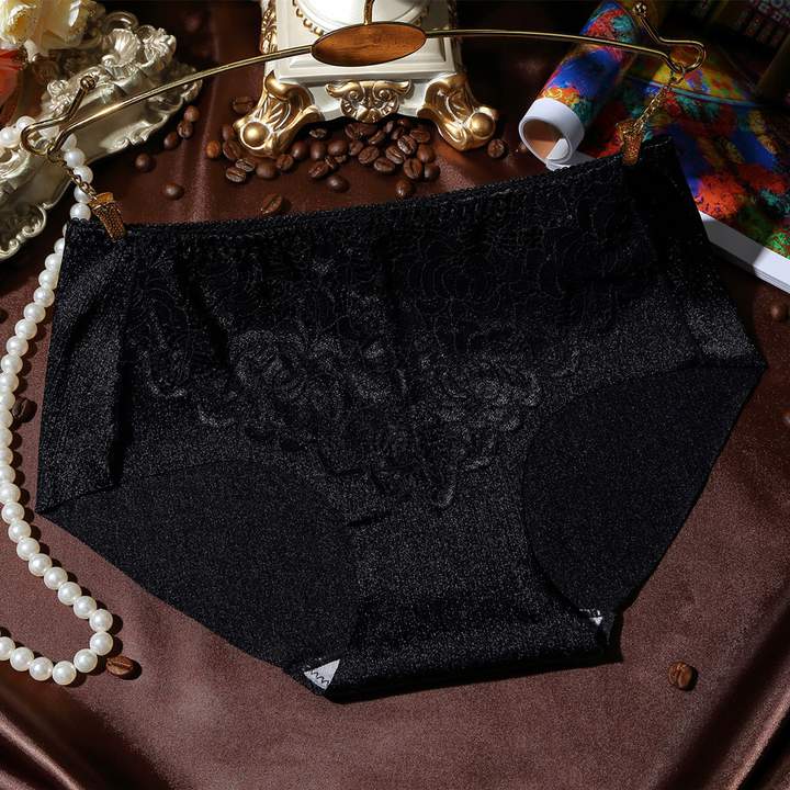 The New Brushed Lace Ms Triangular Underwear Middle Waist No Trace Women's Underwear