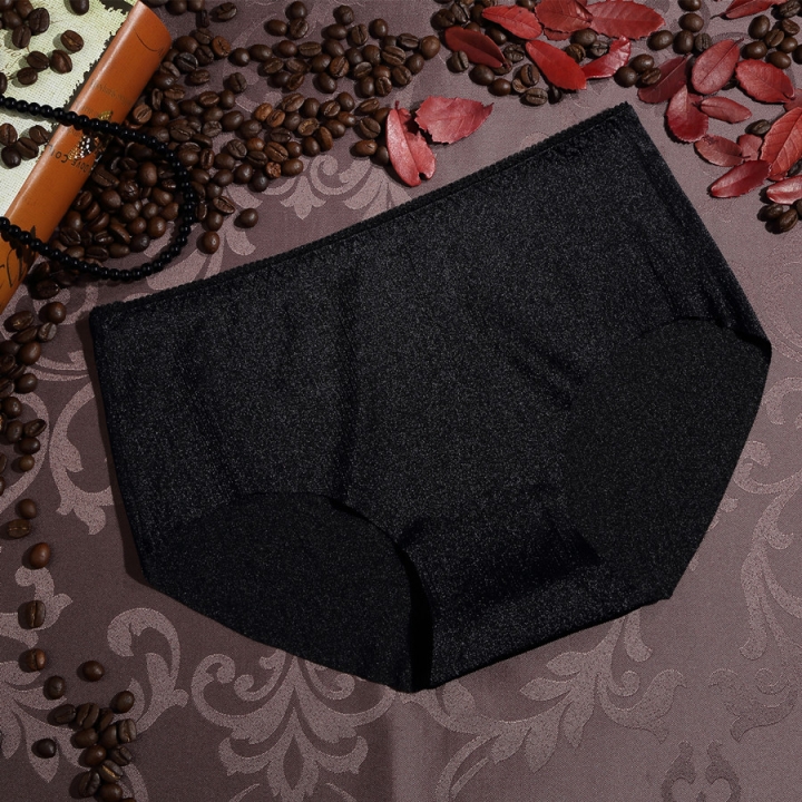 Ms Brushed No Trace Underwear Middle Waist One Piece Women's Sexy Hips Underwear