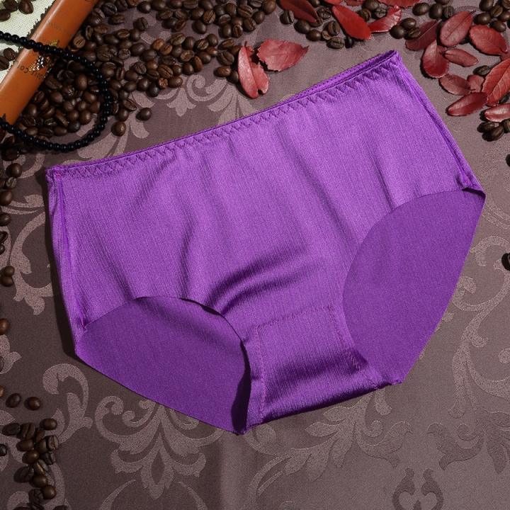 Ms Brushed No Trace Underwear Middle Waist One Piece Women's Sexy Hips Underwear