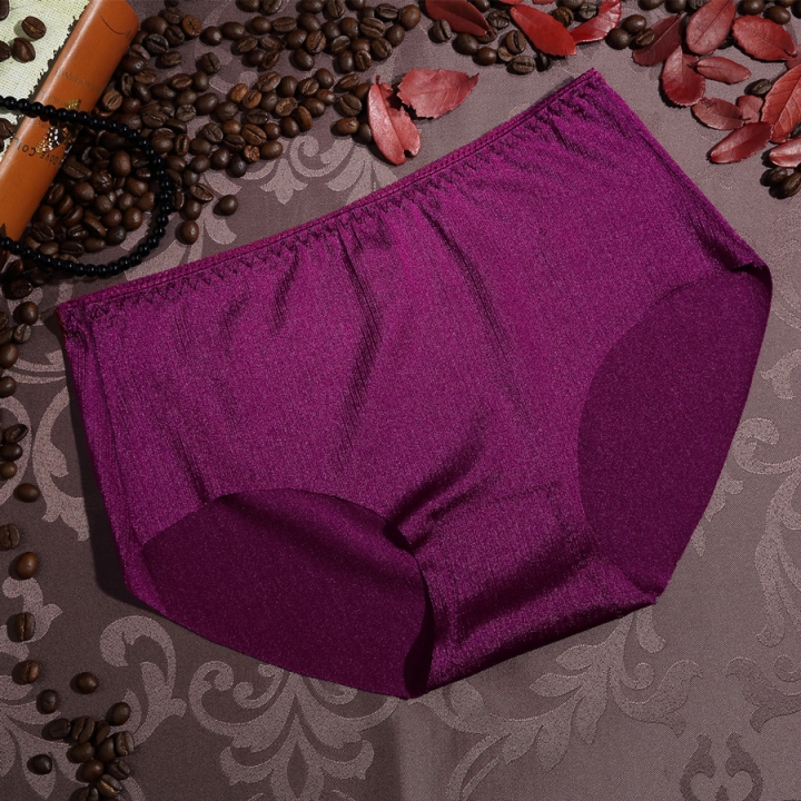 Ms Brushed No Trace Underwear Middle Waist One Piece Women's Sexy Hips Underwear