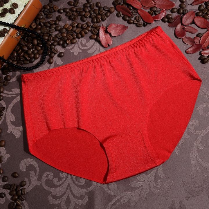 Ms Brushed No Trace Underwear Middle Waist One Piece Women's Sexy Hips Underwear