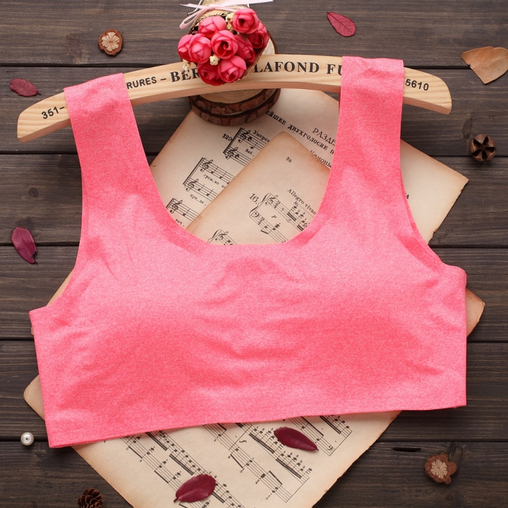 Ice silk One Piece Seamless Wrapped Chest Anti-lighting Bra Sweat Absorption  Beauty Back Underwear