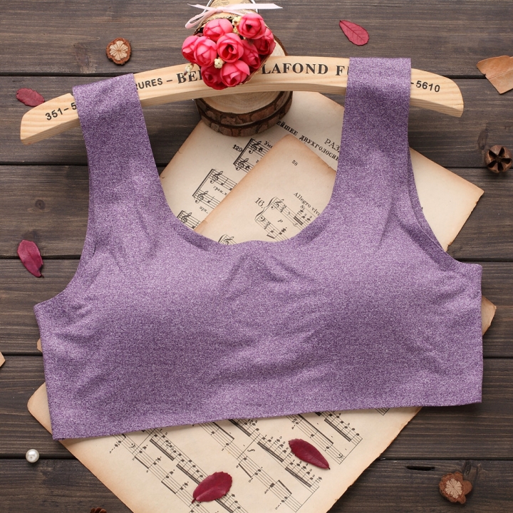 Ice silk One Piece Seamless Wrapped Chest Anti-lighting Bra Sweat Absorption  Beauty Back Underwear