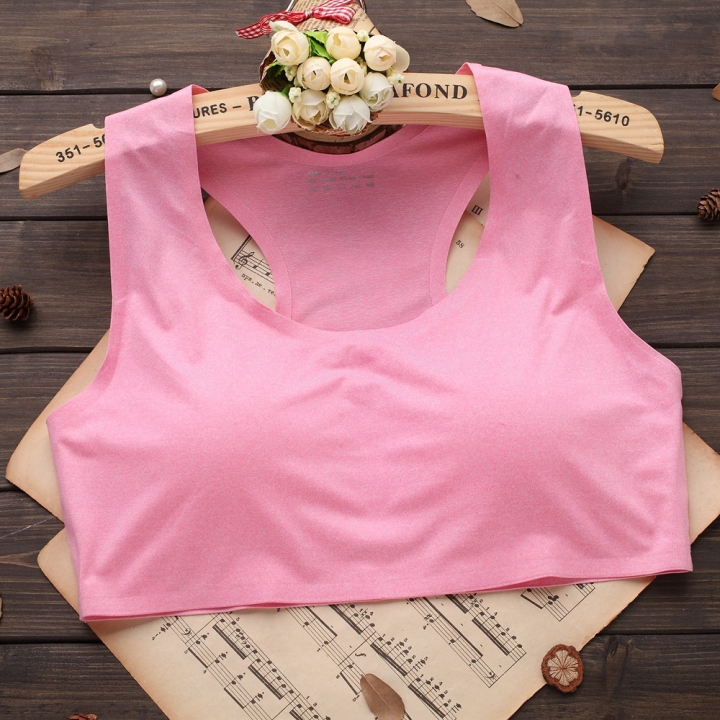 Ice silk One Piece Seamless Wrapped Chest Anti-lighting Bra Sweat Absorption  Beauty Back Underwear