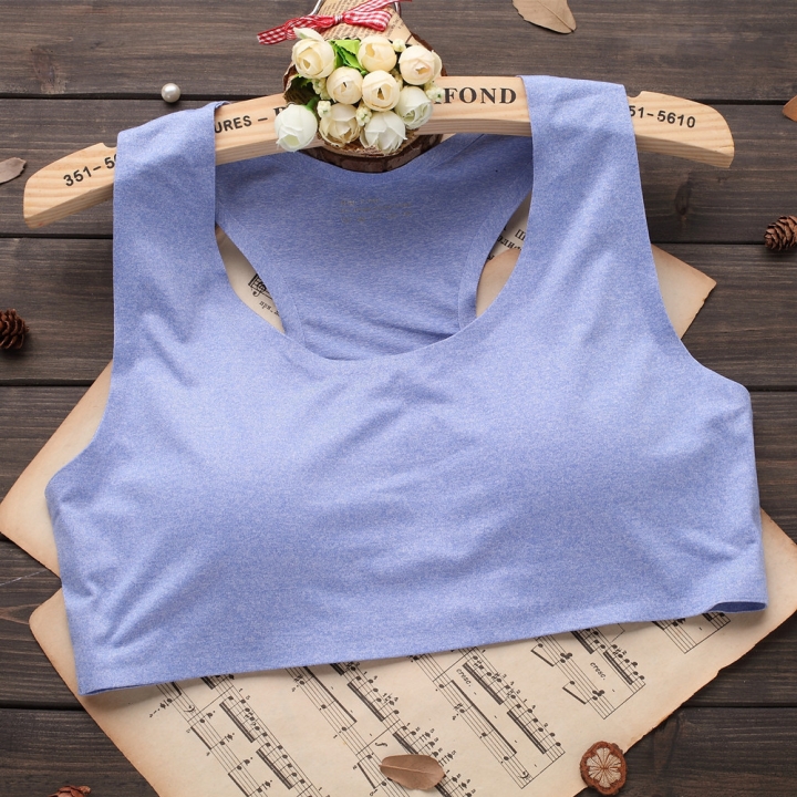 Ice silk One Piece Seamless Wrapped Chest Anti-lighting Bra Sweat Absorption  Beauty Back Underwear
