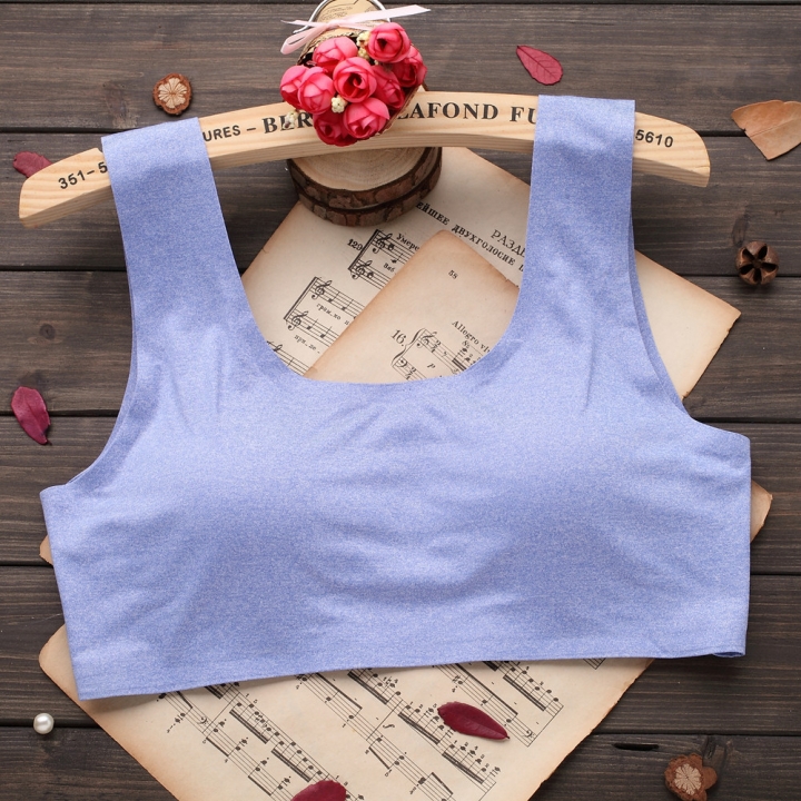 Ice silk One Piece Seamless Wrapped Chest Anti-lighting Bra Sweat Absorption  Beauty Back Underwear