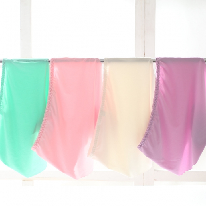Ms 4 loading Ice Silk No Trace Underwear One Piece Middle Waist Triangular Women's Underwear