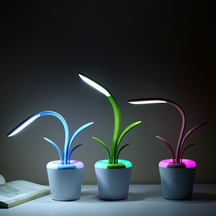 Touch Clivia Atmosphere Table lamp led Romantic Colorful Student Learn Eye Protection USB Table lamp