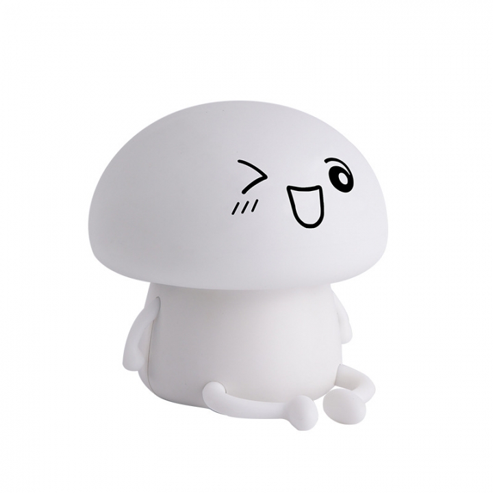 Creativity Bedroom Sleeping Night light USB induction Silica Gel Mushroom Q Atmosphere Led light