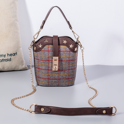 Ms Personality Bucket Bag Fashion Simple Handbag Wild Casual Lady Bags