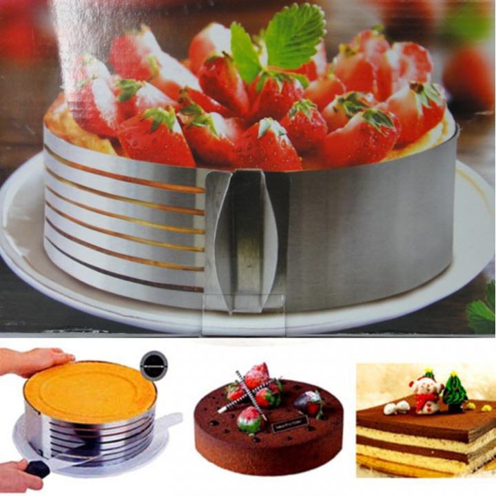 Baking Mould Stainless Steel Cake Adjustable Circular Mousse Circle cake Layered Mould  Kitchen Restaurant Supplies