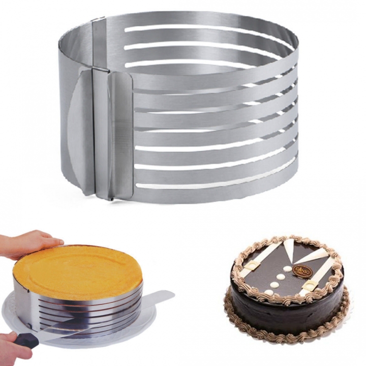 Baking Mould Stainless Steel Cake Adjustable Circular Mousse Circle cake Layered Mould  Kitchen Restaurant Supplies