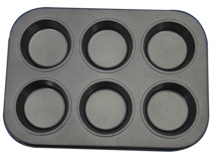 High Quality Carbon Steel DIY 6 holes Cake Mould Nonstick Baking Mould