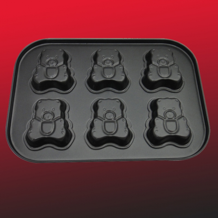Baking Tool Metal Nonstick Carbon Steel Cake Mould 6 Companies Bear Cake Bakeware  Kitchen Dining bar