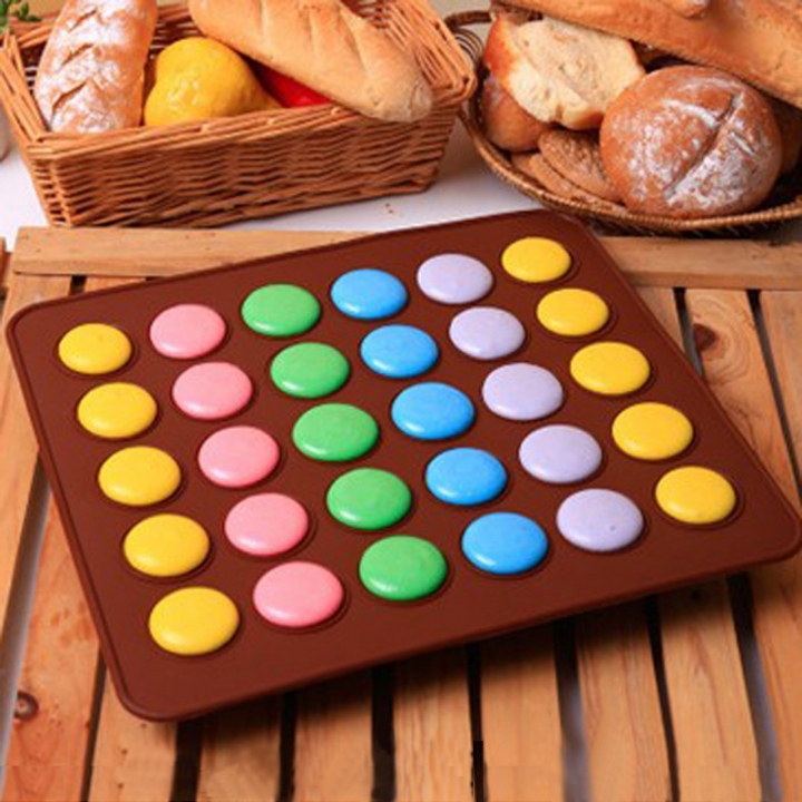 Baking Mould Food Grade High Temperature Resistance Silica Gel Mat 30 Turns Macaron Silicone Pad  Kitchen Restaurant Supplies