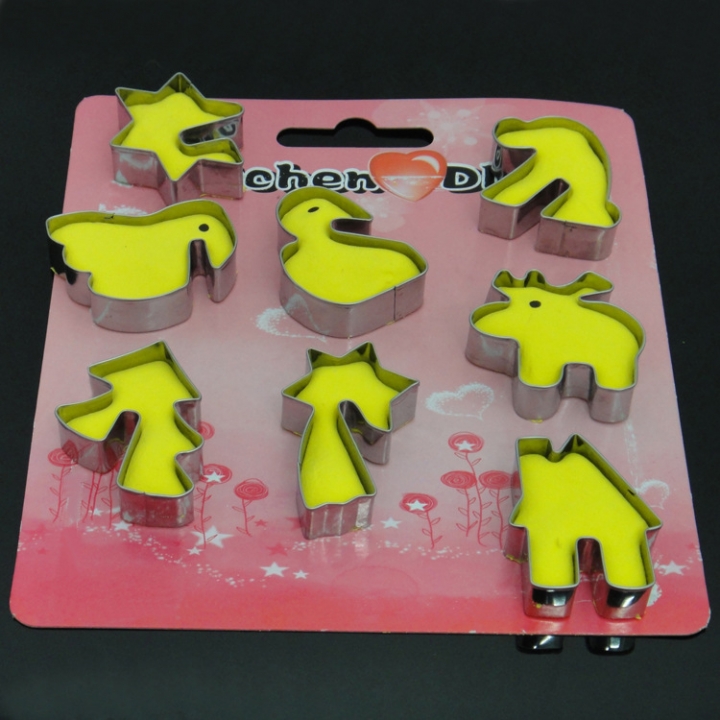 Baking Tool Stainless Steel Cookie Mold Cartoon Plant Set Cake Cutting Die Kitchen Restaurant Supplies