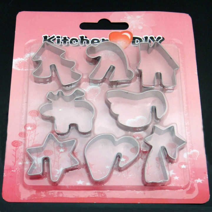 Baking Tool Stainless Steel Cookie Mold Cartoon Plant Set Cake Cutting Die Kitchen Restaurant Supplies