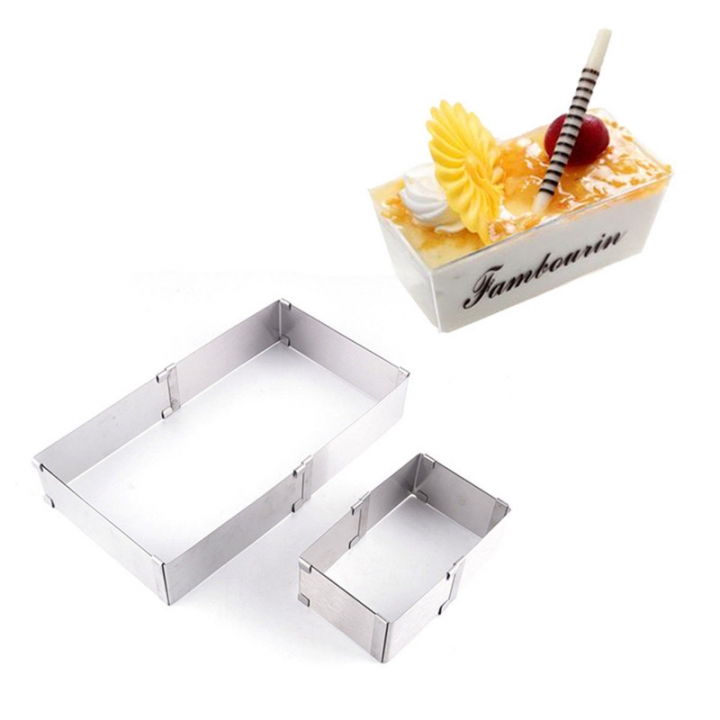 Baking Tool Stainless Steel Adjustable Adjustable Rectangle Cake Mould
