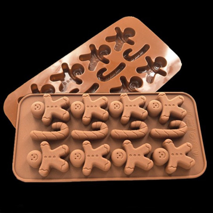 DIY Ice Model Jelly Mould 12 Companies Silica Gel Gingerbread Man Crutch Chocolate Mould