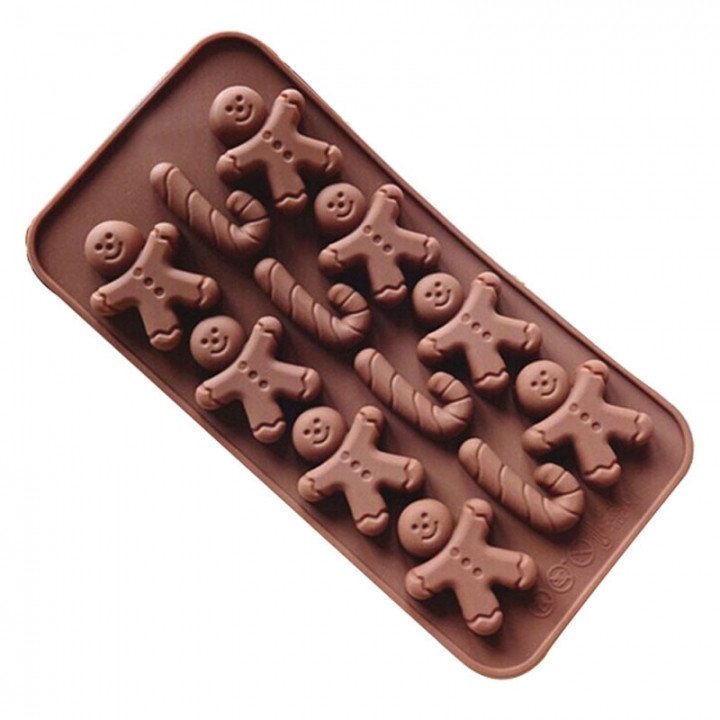DIY Ice Model Jelly Mould 12 Companies Silica Gel Gingerbread Man Crutch Chocolate Mould