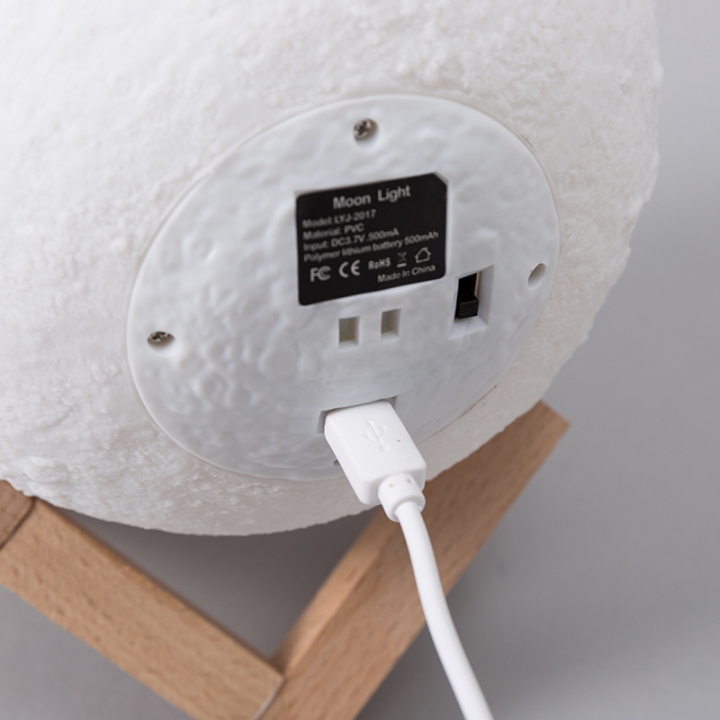 3D Moonlight Led Remote Control Charging Colorful 3D Print Moon light Home Decoration Table Lamp