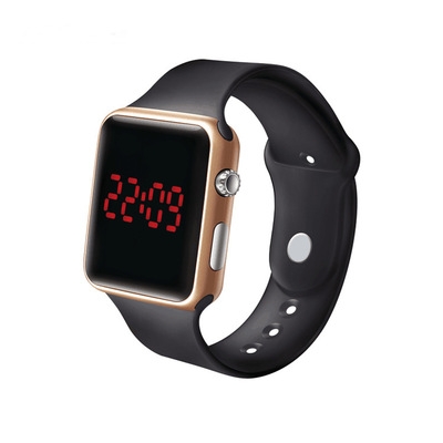 Outdoor Swim Waterproof Silica gel LED Watch fashion Student Apple Mirror digital Watch